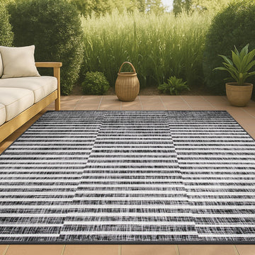 Sukie Modern Offset Stripe Indoor/outdoor Area Rug